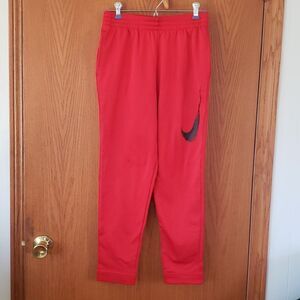 NWOT Bright Red Nike Jogging Running Pants Sz L